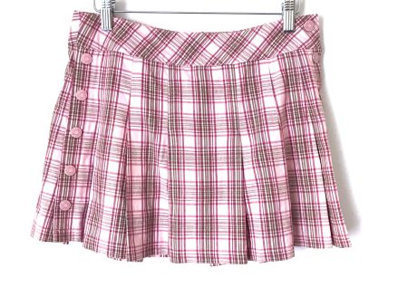 Limited Too Pink Plaid Pleated Hem Skirt- Size 16 (Youth 16) Online