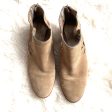 Vince Camuto Tan Suede Side Cut Out and Zipper Back Booties- Size 9 For Cheap