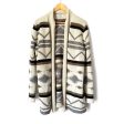 BB Dakota Cream Aztec Print Open Front Cardigan- Size L Sale