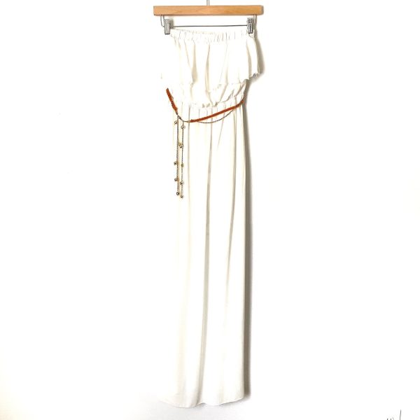 Tyche White Strapless Belted Dress- Size S Online Sale