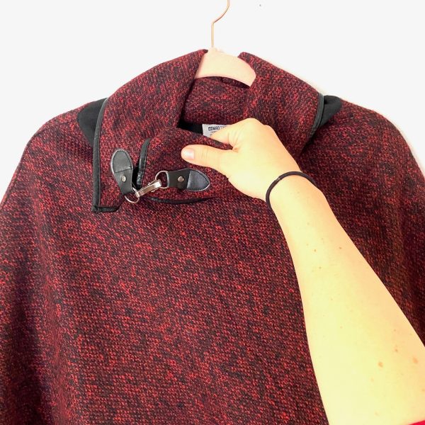 Mad Style Red Buckle Shawl- Size OS Online now