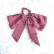 Mauve Bow Hair Tie Scrunchie Online now