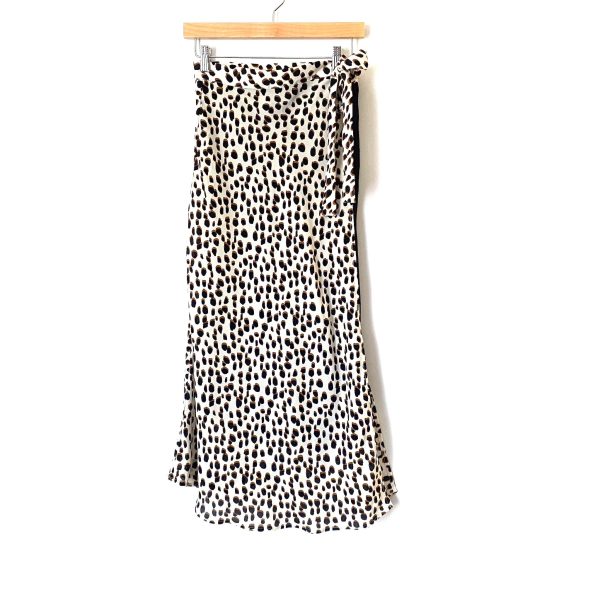 Fab rik Animal Print Faux Wrap Lined Skirt- Size M Supply