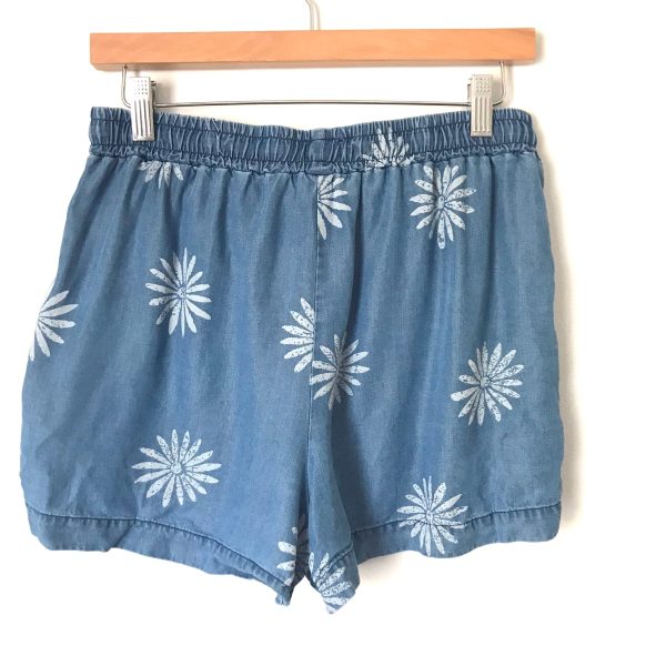 Splendid X Margherita Chambray Daisy Print Drawstring Shorts- Size S Cheap