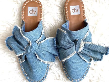 Dolce Vita Denim Bow Mules- Size 7.5 on Sale