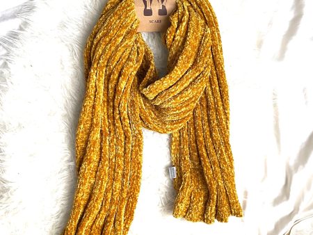 C.C Mustard Chenille Scarf NWT For Sale