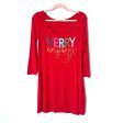 Venus Red Merry Everything Christmas Sleep Dress- Size S For Sale