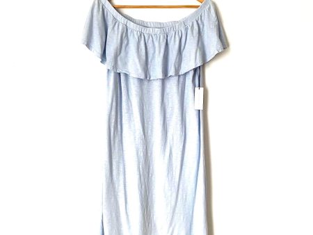 Velvet by Graham and Spencer Blue Off the Shoulder Dress NWT- Size L Online Hot Sale