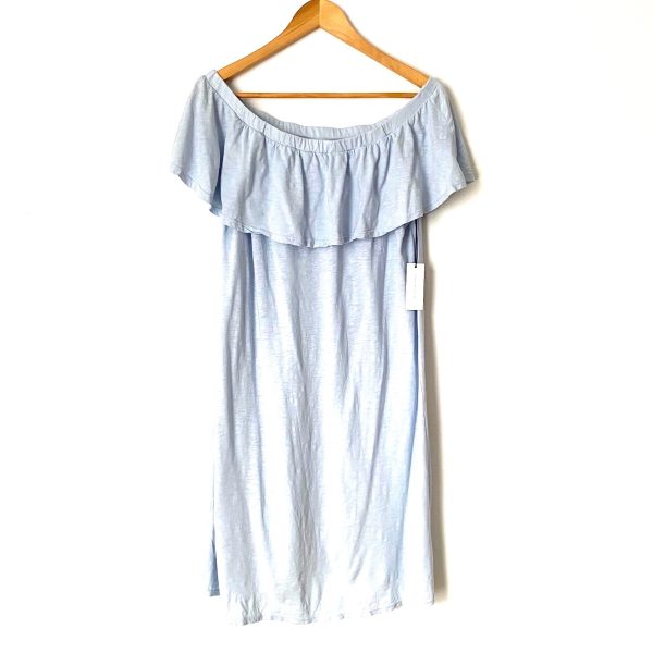 Velvet by Graham and Spencer Blue Off the Shoulder Dress NWT- Size L Online Hot Sale