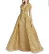 Mac Duggal Gold Lace and Beaded Gown NWT- Size 4 Cheap