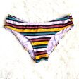 Xhilaration Striped Ruched Back Bikini Bottoms- Size L (BOTTOMS ONLY) Online now