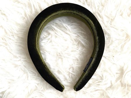 Green Velvet Padded Headband Fashion