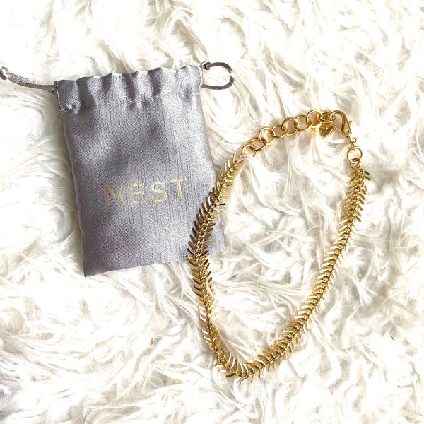 Nest Gold Fishbone Chain Necklace Online now