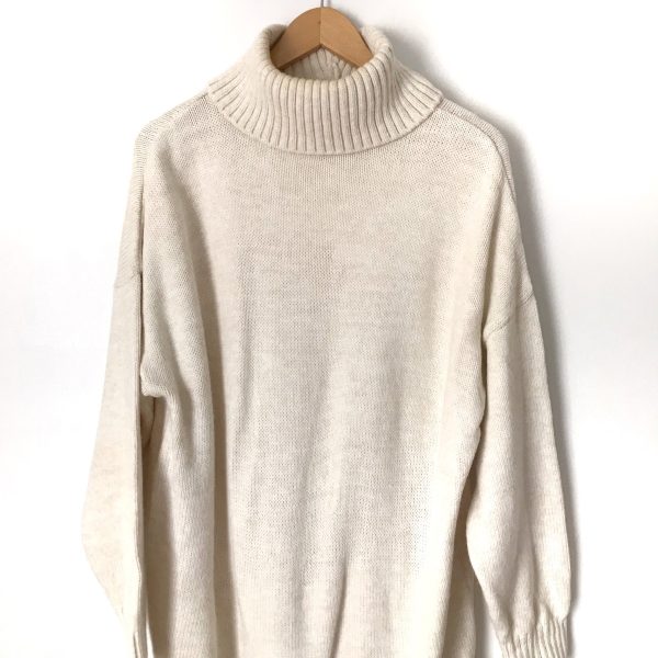 Topshop Cream Turtleneck Sweater Dress- Size 8 (see notes) Fashion