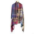 No Brand Plaid Wrap With Sleeve Holes Online Hot Sale