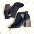 Arturo Chiang Black Peep Toe Strap Block Heels- Size 9 (see notes) For Sale