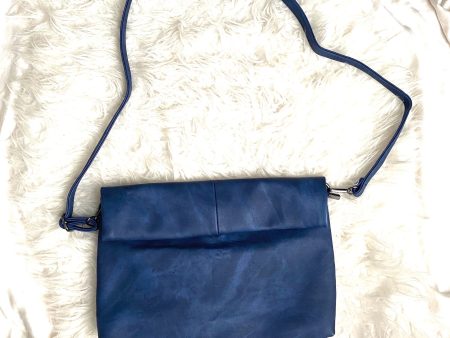 No Brand Blue Zipper Fold Over Magnetic Crossbody with Detachable Strap Cheap