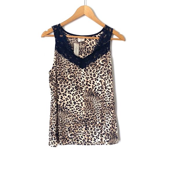 Soma Leopard Lace Trim Pajama Tank NWT- Size XS (we have matching pants) Online