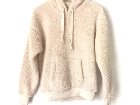 American Eagle Faux Fur Cream Pullover Hoodie- Size S For Cheap