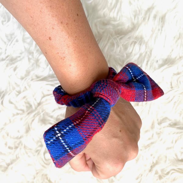 Plaid Bow Scrunchie For Sale