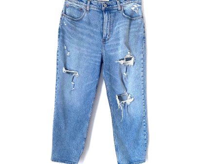 Abercrombie&fitch “The ankle straight ultra high rise” Distressed Jeans- Size 32 (Inseam 25”) Discount