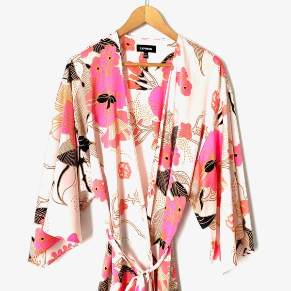 Express Floral Robe- Size OS For Sale