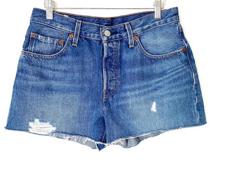 Levi 501 Denim Distressed Cutoff Shorts- Size 27 on Sale