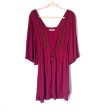 Bailey Blue Burgundy Crochet Bell Sleeve Dress- Size M For Discount