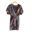 BaeVely Multi Color Faux Wrap Sequins Dress- Size S Online Hot Sale