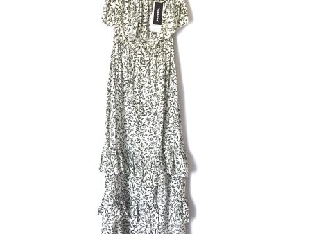 Yidarton Strapless Maxi Dress with Tiered Ruffle Hem and Front Slit NWT- Size S For Discount