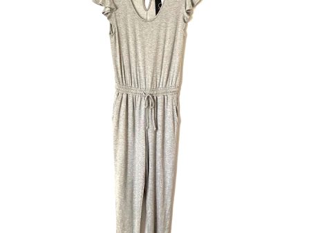 Gibson Heathered Grey Drawstring Waist Jumpsuit NWT- Size XS Online Sale