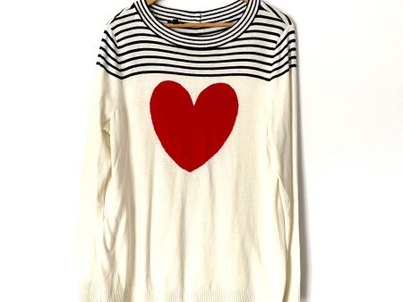 Talbots Button Back Heart Sweater- Size L For Sale