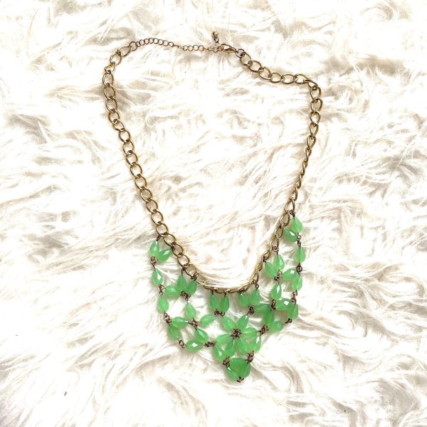 No Brand Small Mint Green Beaded Necklace For Cheap