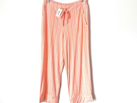 Soma Peach Striped Cropped Pajama Pants NWT- Size S (we have matching top) on Sale