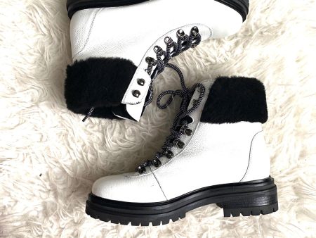 M. Gemi White Leather Alpi Alta Boots- Size 39 (see notes) on Sale