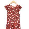 THML Rust Smocked Bodice Polka Dot Dress- Size L For Sale