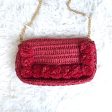 Loft Red Paper Straw Pom Pom Small Handbag NWT Sale