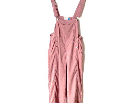 Uniq By Litz Mauve Corduroy Wide Leg Crop Overalls- Size M Online Hot Sale