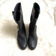 Vince Camuto Black Gold Buckle Boots- Size 7 Sale