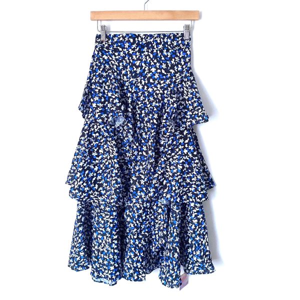 Chicwish Blue Floral Ruffle Skirt NWT- Size ~S Online now