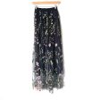 Chicwish Floral Embroidered Black High Waisted Maxi Skirt- Size S on Sale