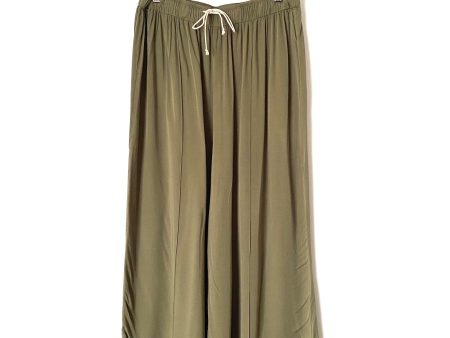 Amaryllis Olive Drawstring Wide Leg Cropped Pants- Size L (Inseam 19.5”) sold out online Discount