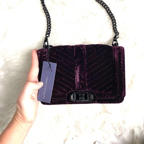 Rebecca Minkoff Dark Cherry Chevron Quilted Small Crossbody NWT Sale