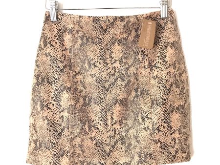 Vestique Faux Suede Snakeskin Print Skirt NWT- Size S Online Sale