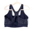 WVVY Black Metallic Star Print Sports Bra- Size L Hot on Sale