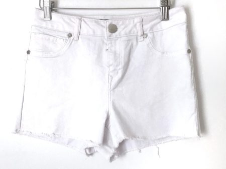 1822 Denim White Frayed Hem Shorts- Size 27 Online Sale