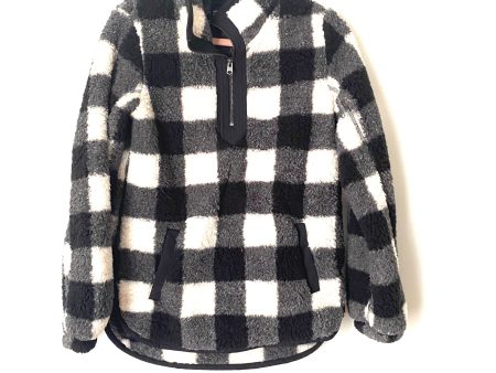 Abercrombie&Fitch Black Plaid Pullover Sherpa Sweater- Size S Supply