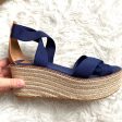 Tory Burch Navy Espadrille Wedges- Size 10 (brand new condition) Sale