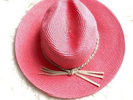 C.C Exclusives Coral Straw Braided Brim Hat For Discount