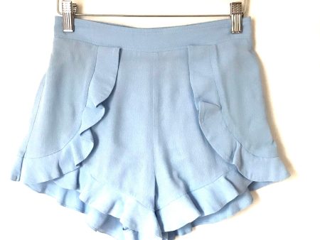 JOA Baby Blue Ruffle Shorts- Size XS For Sale